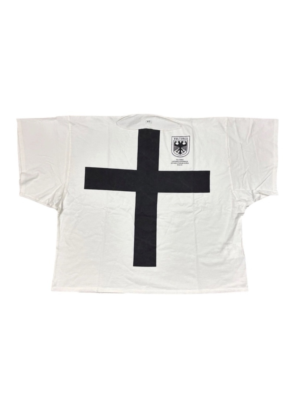 Kanye West Vultures Cross Tee White Boxy Oversized Size L Sealed